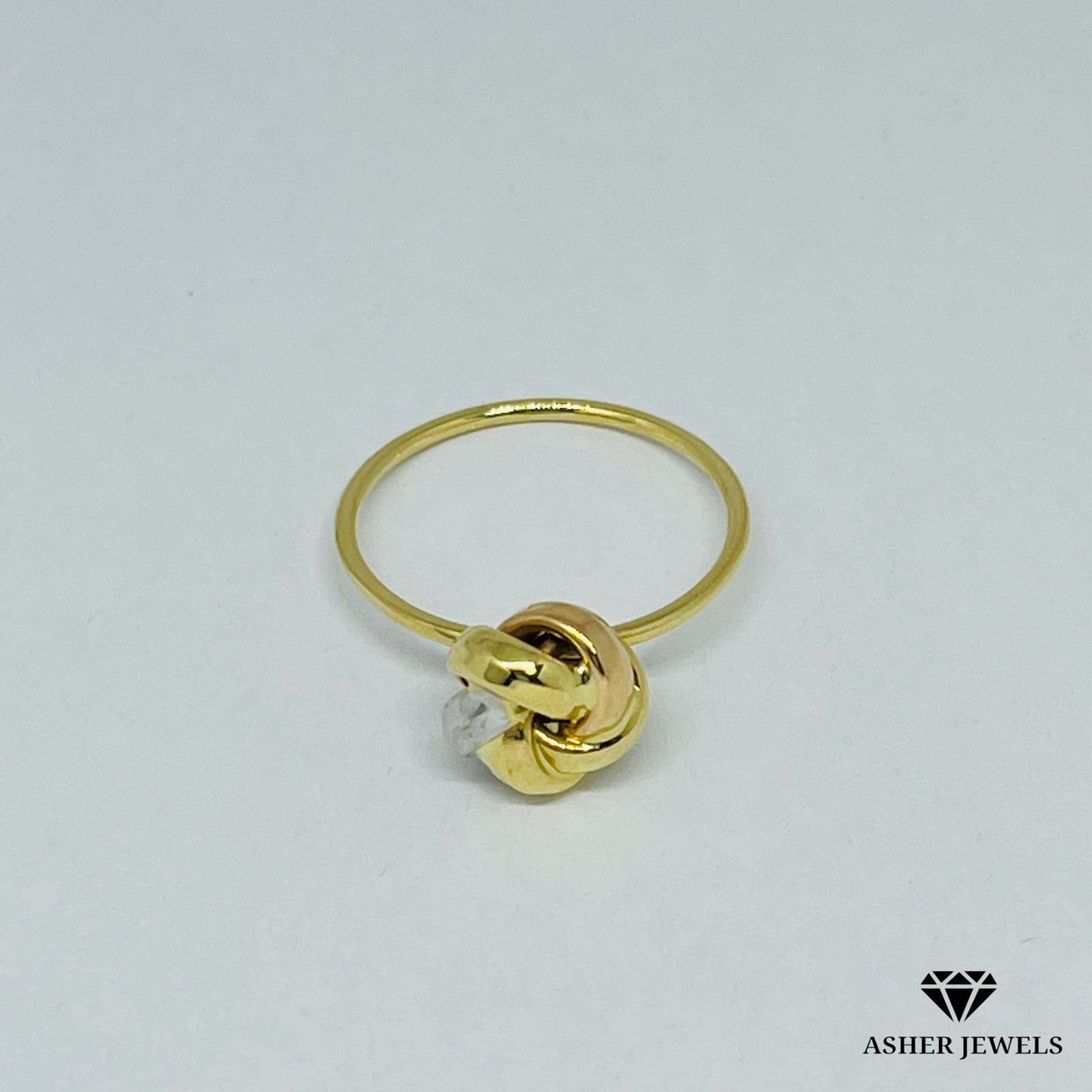 Two tone Knot Ring Size 7.5